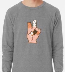 Cat Fingers Peace Lightweight Sweatshirt