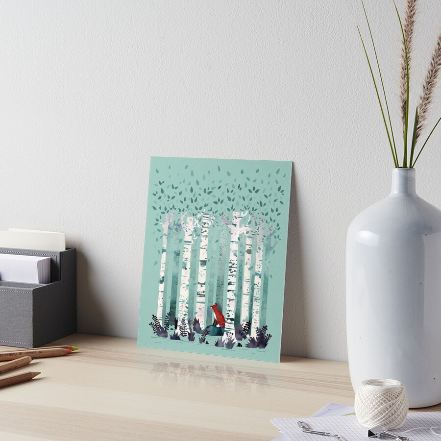 The Birches Art Board Print