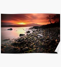 Sun kissed rocks Poster
