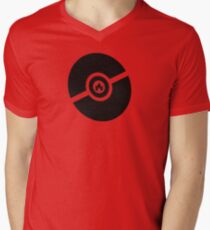 Pokemon Pokeball Fire Men's V-Neck T-Shirt