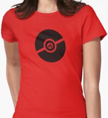 Pokemon Pokeball Fire Women's Fitted T-Shirt