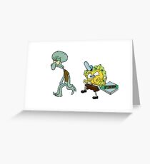 FUNNY SPONGEBOB Greeting Card