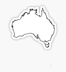 Australia Outline T-Shirt Sticker