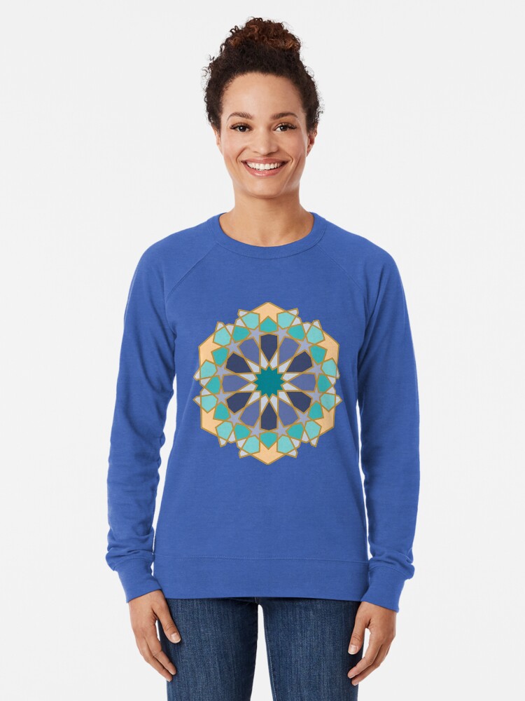 Alternate view of Geometric Pattern: Arabic Tiles: Dream Lightweight Sweatshirt