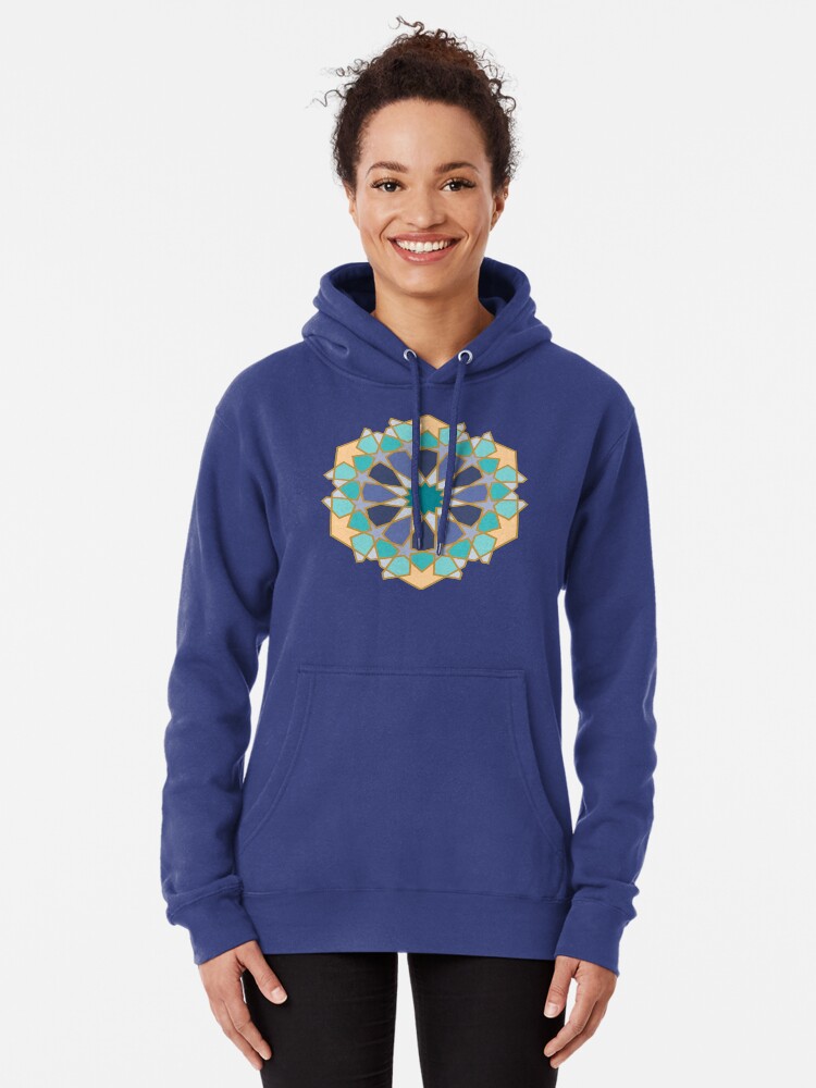 Alternate view of Geometric Pattern: Arabic Tiles: Dream Pullover Hoodie