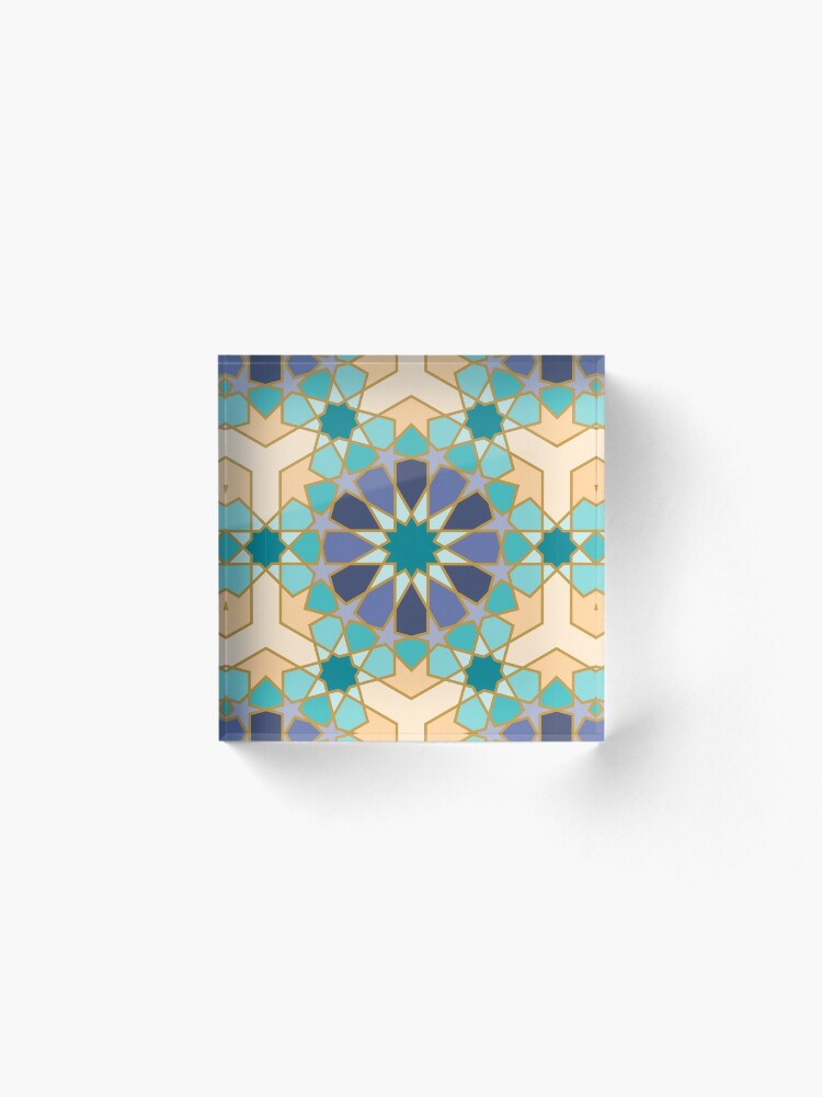 Alternate view of Geometric Pattern: Arabic Tiles: Dream Acrylic Block