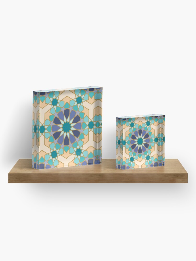 Alternate view of Geometric Pattern: Arabic Tiles: Dream Acrylic Block