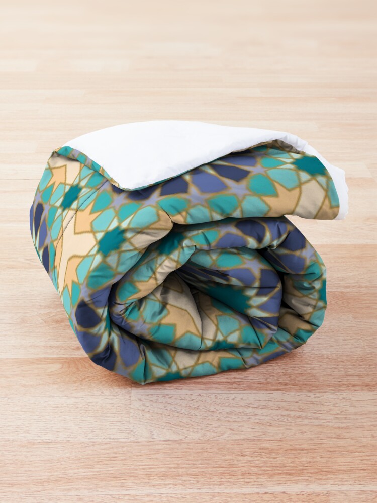 Alternate view of Geometric Pattern: Arabic Tiles: Dream Comforter