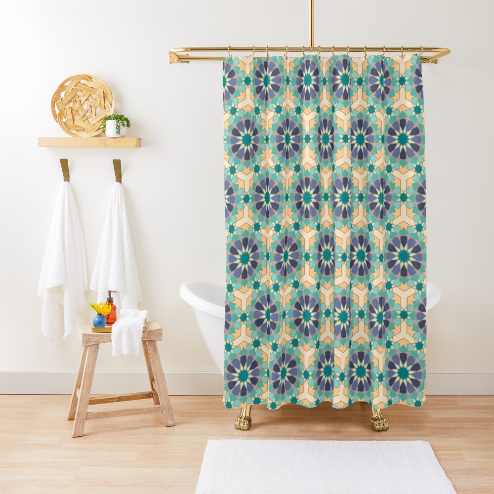 Geometric Pattern: Arabic Tiles: Dream Shower Curtain