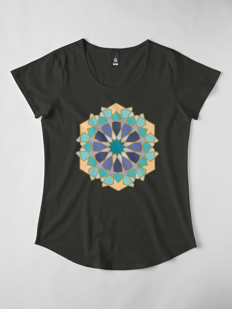 Alternate view of Geometric Pattern: Arabic Tiles: Dream Premium Scoop T-Shirt