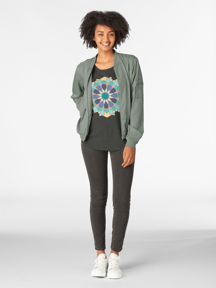 Alternate view of Geometric Pattern: Arabic Tiles: Dream Premium Scoop T-Shirt