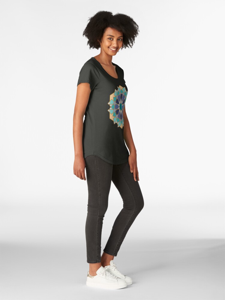 Alternate view of Geometric Pattern: Arabic Tiles: Dream Premium Scoop T-Shirt