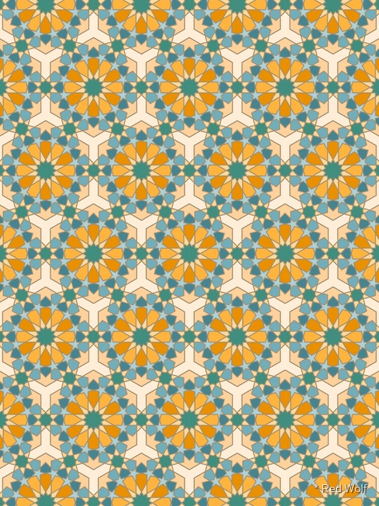 Geometric Pattern: Arabic Tiles: Lily by redwolfoz