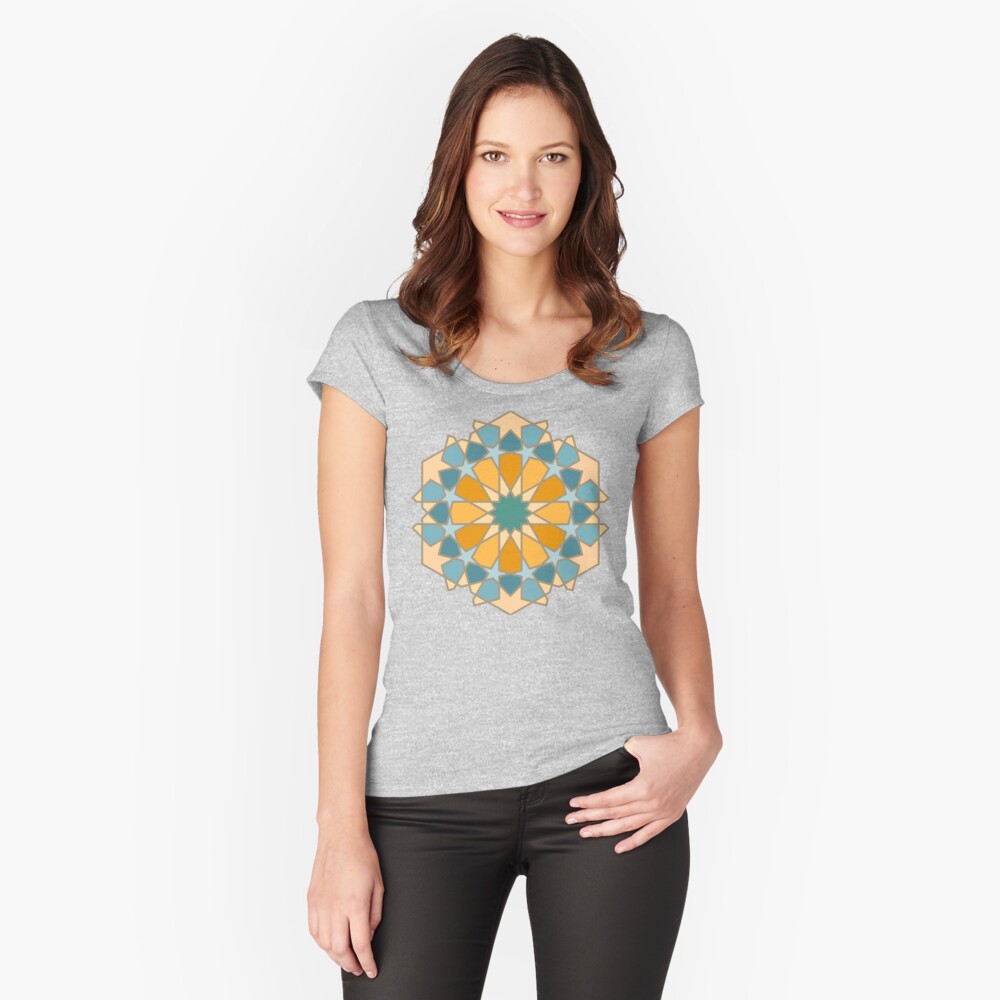 Geometric Pattern: Arabic Tiles: Lily Fitted Scoop T-Shirt