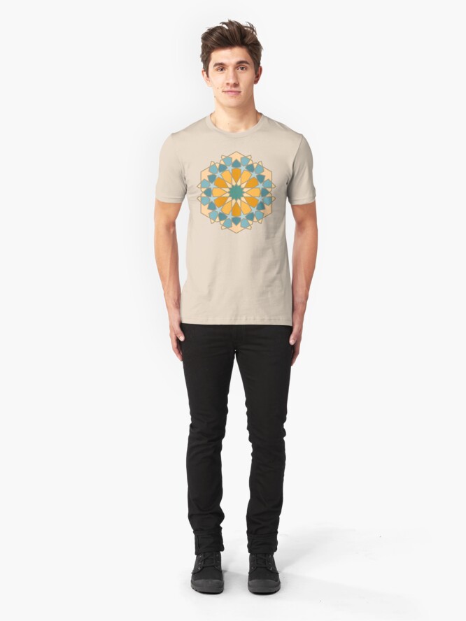 Alternate view of Geometric Pattern: Arabic Tiles: Lily Slim Fit T-Shirt