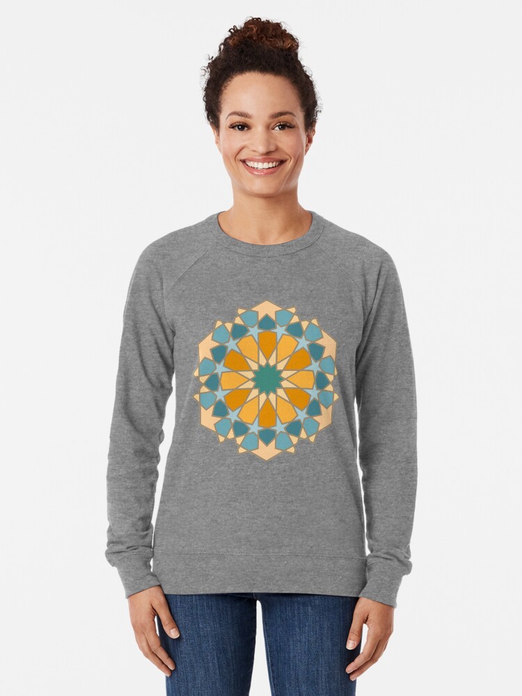Alternate view of Geometric Pattern: Arabic Tiles: Lily Lightweight Sweatshirt