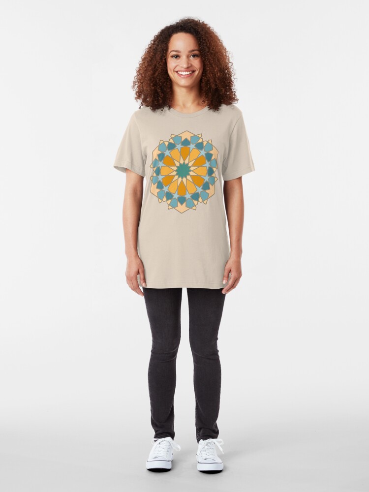 Alternate view of Geometric Pattern: Arabic Tiles: Lily Slim Fit T-Shirt