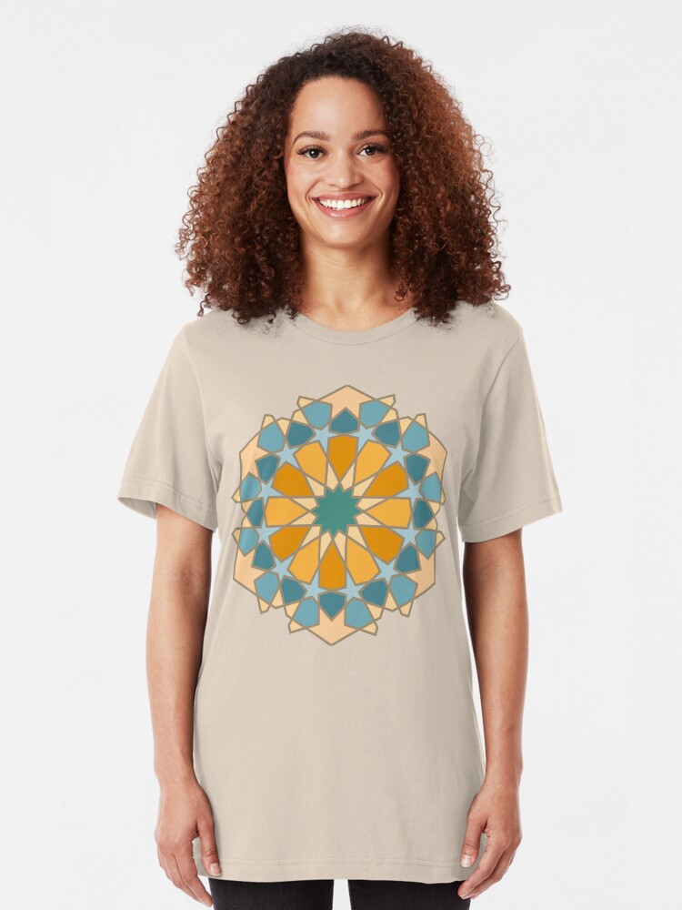 Alternate view of Geometric Pattern: Arabic Tiles: Lily Slim Fit T-Shirt