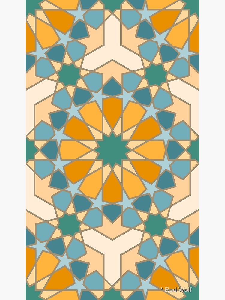 Geometric Pattern: Arabic Tiles: Lily by redwolfoz