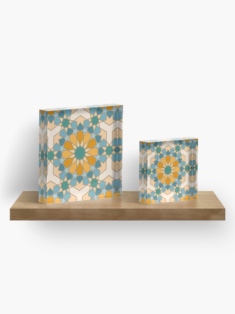 Alternate view of Geometric Pattern: Arabic Tiles: Lily Acrylic Block