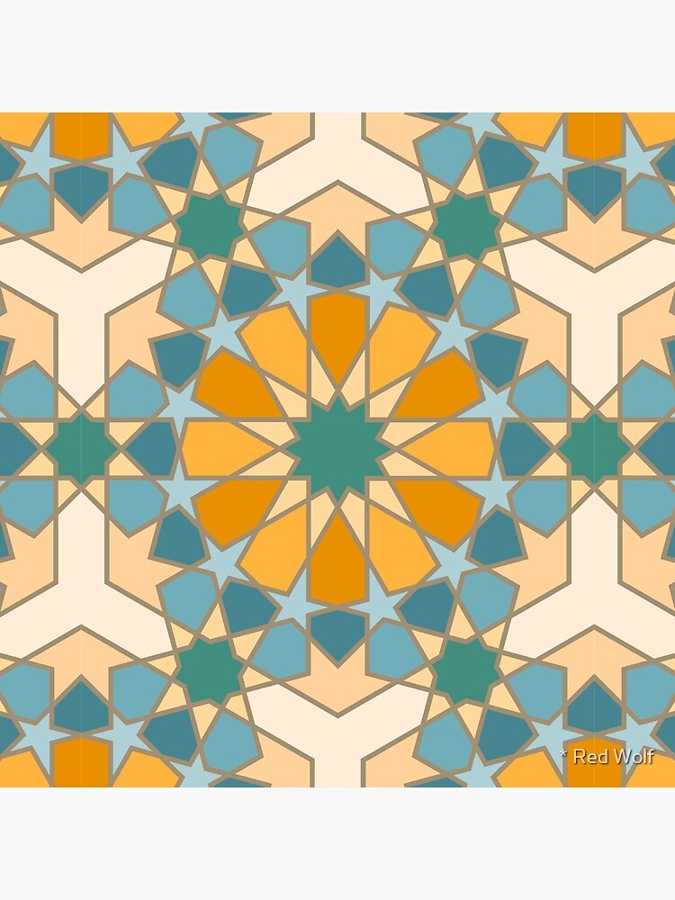 Geometric Pattern: Arabic Tiles: Lily by redwolfoz