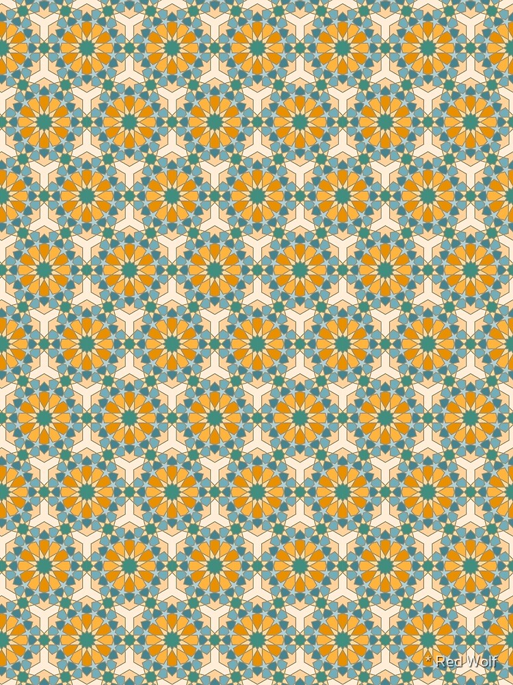 Geometric Pattern: Arabic Tiles: Lily by redwolfoz
