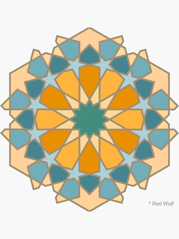 Geometric Pattern: Arabic Tiles: Lily by redwolfoz