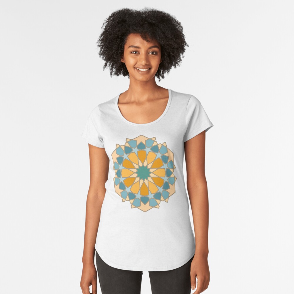 Geometric Pattern: Arabic Tiles: Lily Premium Scoop T-Shirt