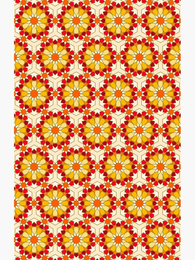 Geometric Pattern: Arabic Tiles: Sunset by redwolfoz