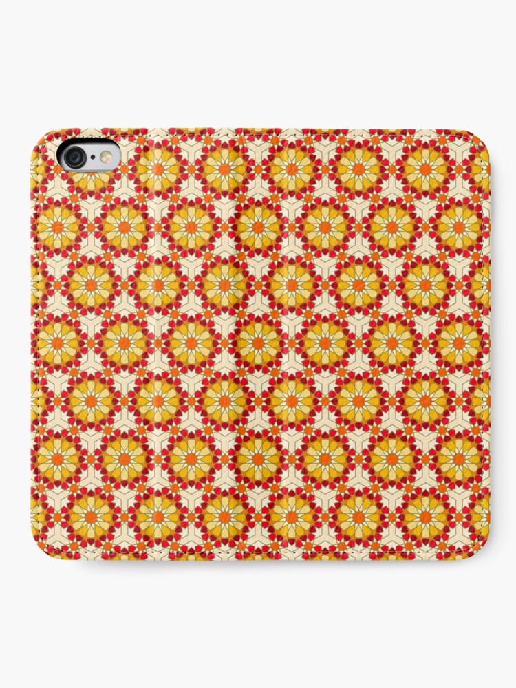 Alternate view of Geometric Pattern: Arabic Tiles: Sunset iPhone Wallet