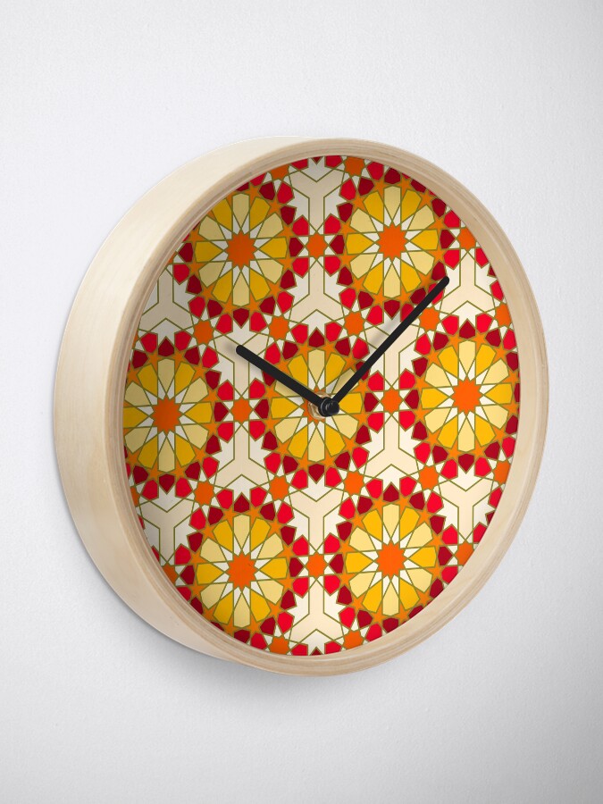 Alternate view of Geometric Pattern: Arabic Tiles: Sunset Clock