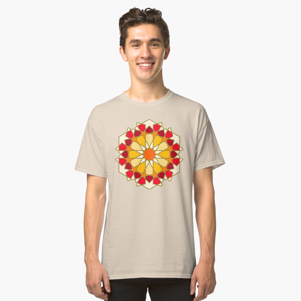 Geometric Pattern: Arabic Tiles: Sunset Classic T-Shirt