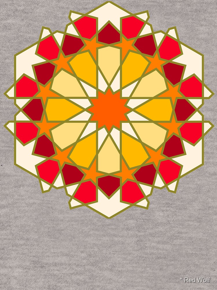 Geometric Pattern: Arabic Tiles: Sunset by redwolfoz