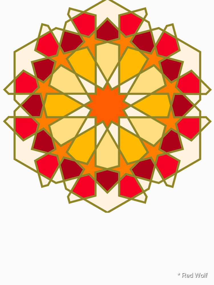 Geometric Pattern: Arabic Tiles: Sunset by redwolfoz