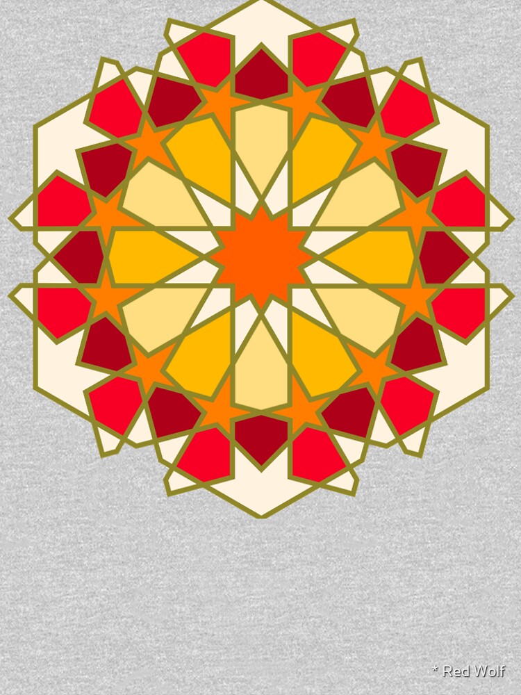 Geometric Pattern: Arabic Tiles: Sunset by redwolfoz
