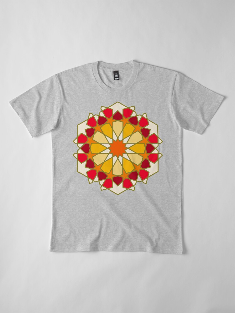 Alternate view of Geometric Pattern: Arabic Tiles: Sunset Premium T-Shirt