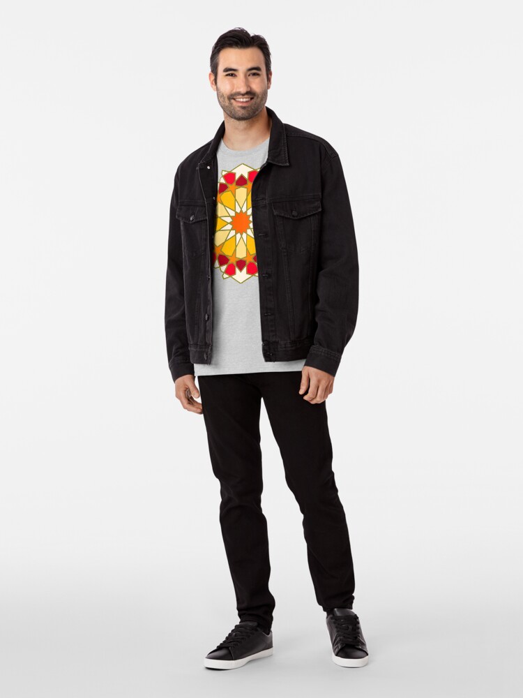 Alternate view of Geometric Pattern: Arabic Tiles: Sunset Premium T-Shirt