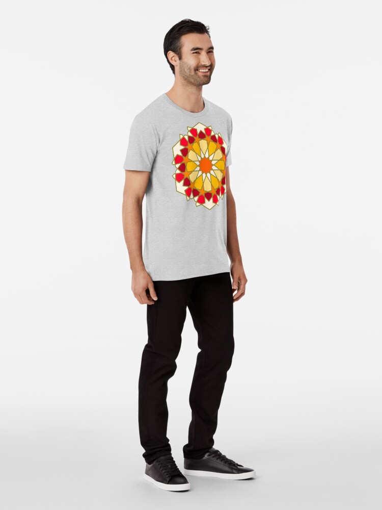 Alternate view of Geometric Pattern: Arabic Tiles: Sunset Premium T-Shirt