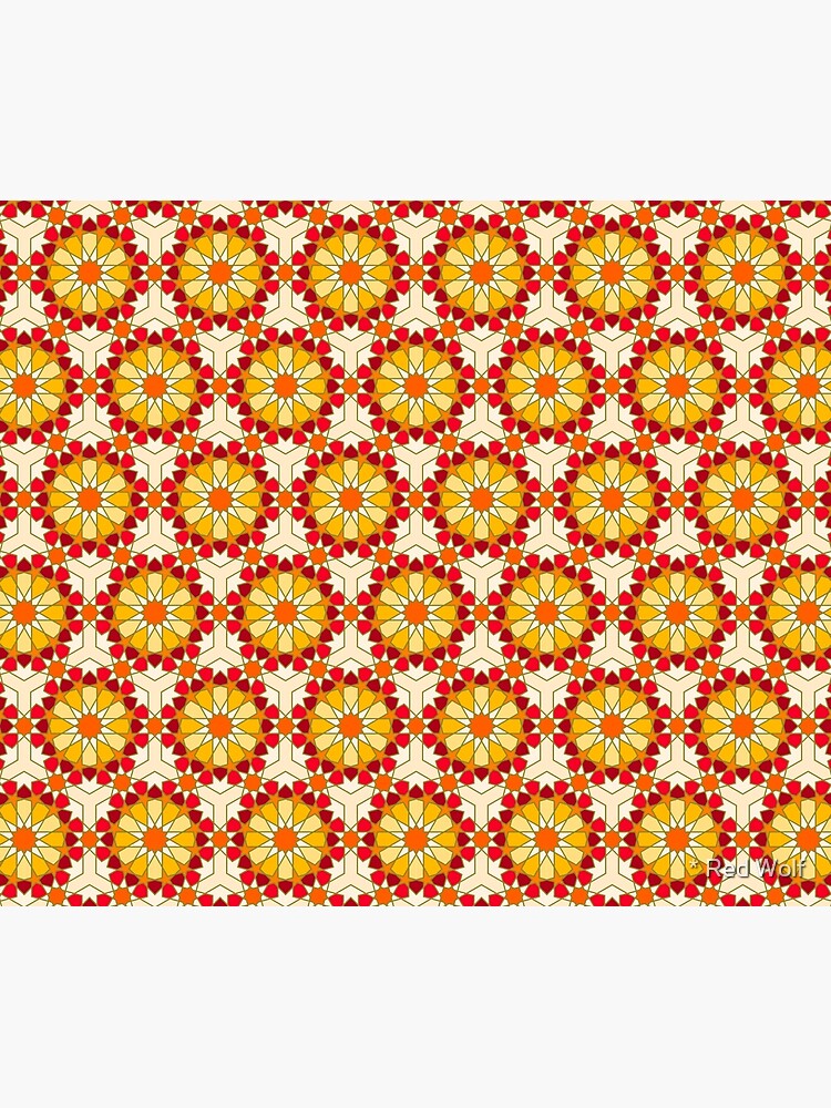 Geometric Pattern: Arabic Tiles: Sunset by redwolfoz