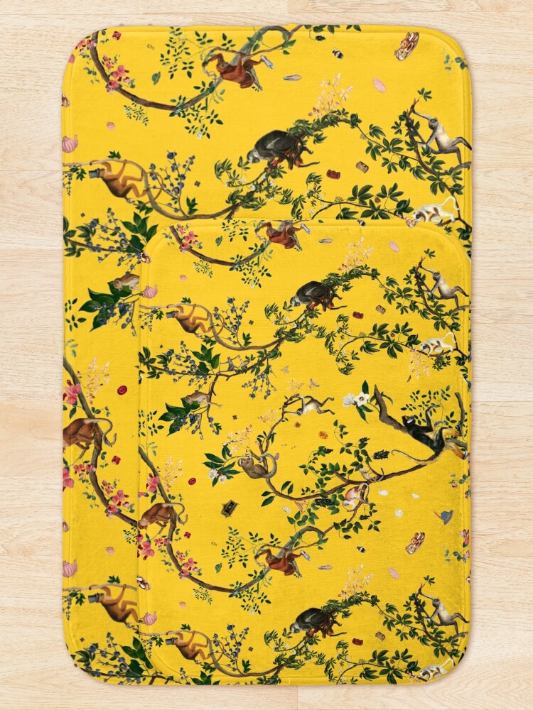 Alternate view of Monkey World Yellow Bath Mat