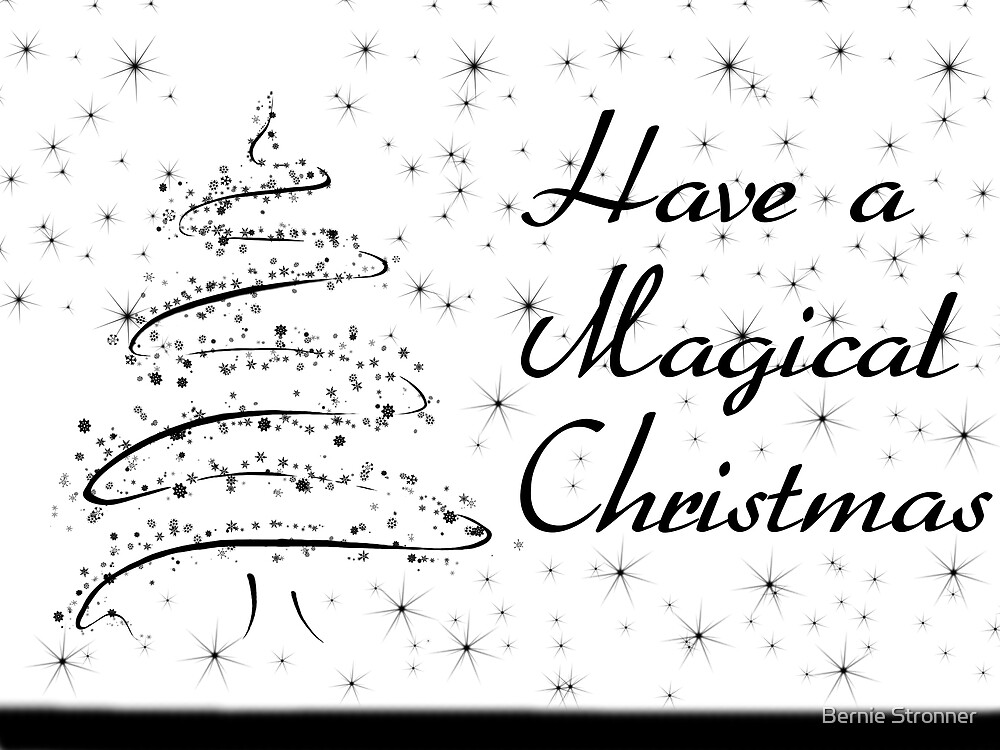  black N White Christmas Card By Bernie Stronner Redbubble