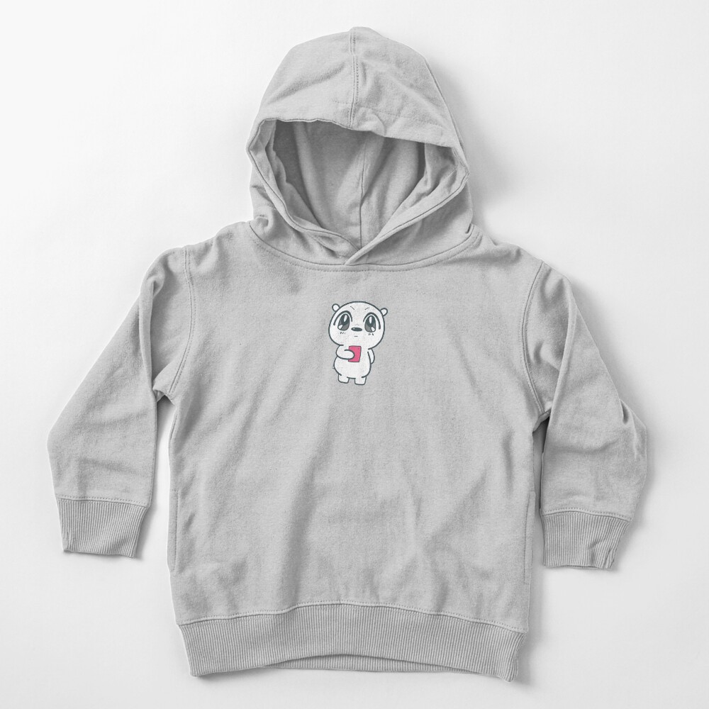 Cute We Bare Bears ice bear anime style Illustration Toddler Pullover Hoodie