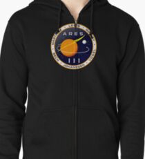 Ares 3 mission to Mars - The Martian Zipped Hoodie