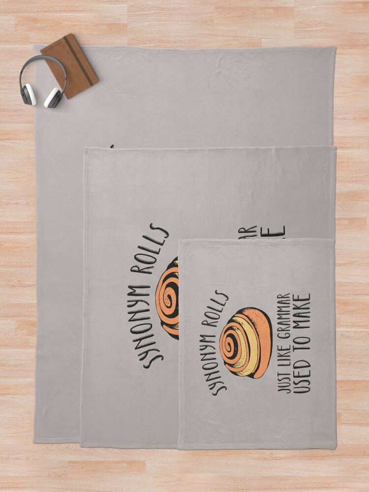 synonym-rolls-funny-grammar-lover-pun-throw-blanket-by-alenaz