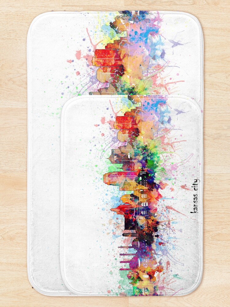Alternate view of kansas city skyline Bath Mat