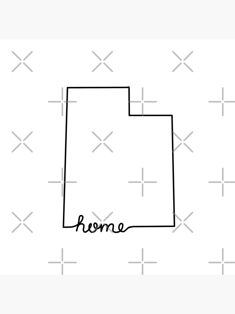 utah home state outline throw pillow by jamiemaher15  redbubble