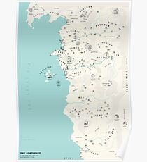 Illustrated Witcher World Map Poster