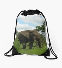 Kruger Elephant Drawstring Bag