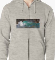 Panoramic Wave Zipped Hoodie