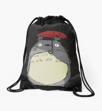 Totoro Snow fall Drawstring Bag
